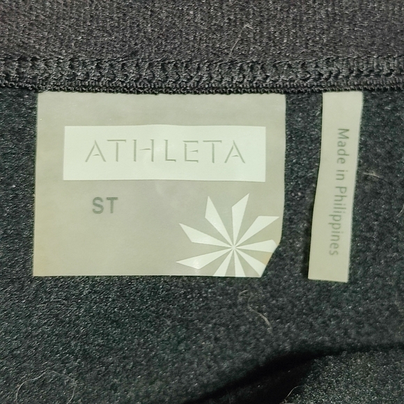 Athleta Scuba Tech Fleece Skirt Mini Women's Size Small Black Front Pockets - Picture 4 of 7